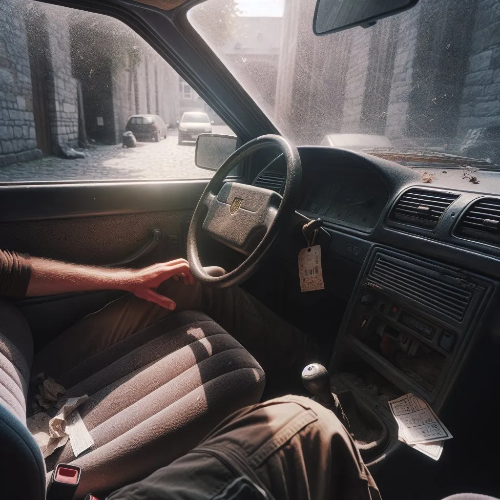 Close-up of a car's clean interior