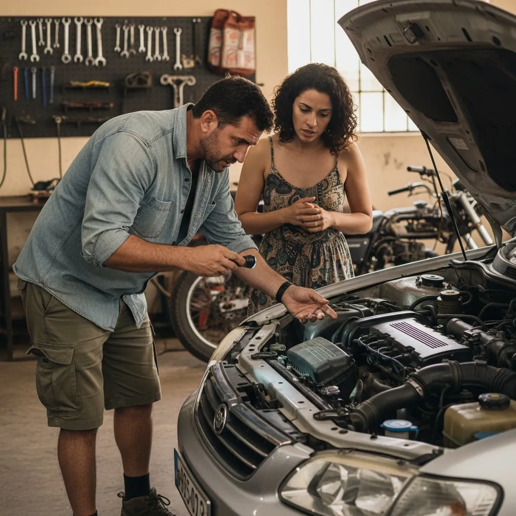 Inspectie van de auto