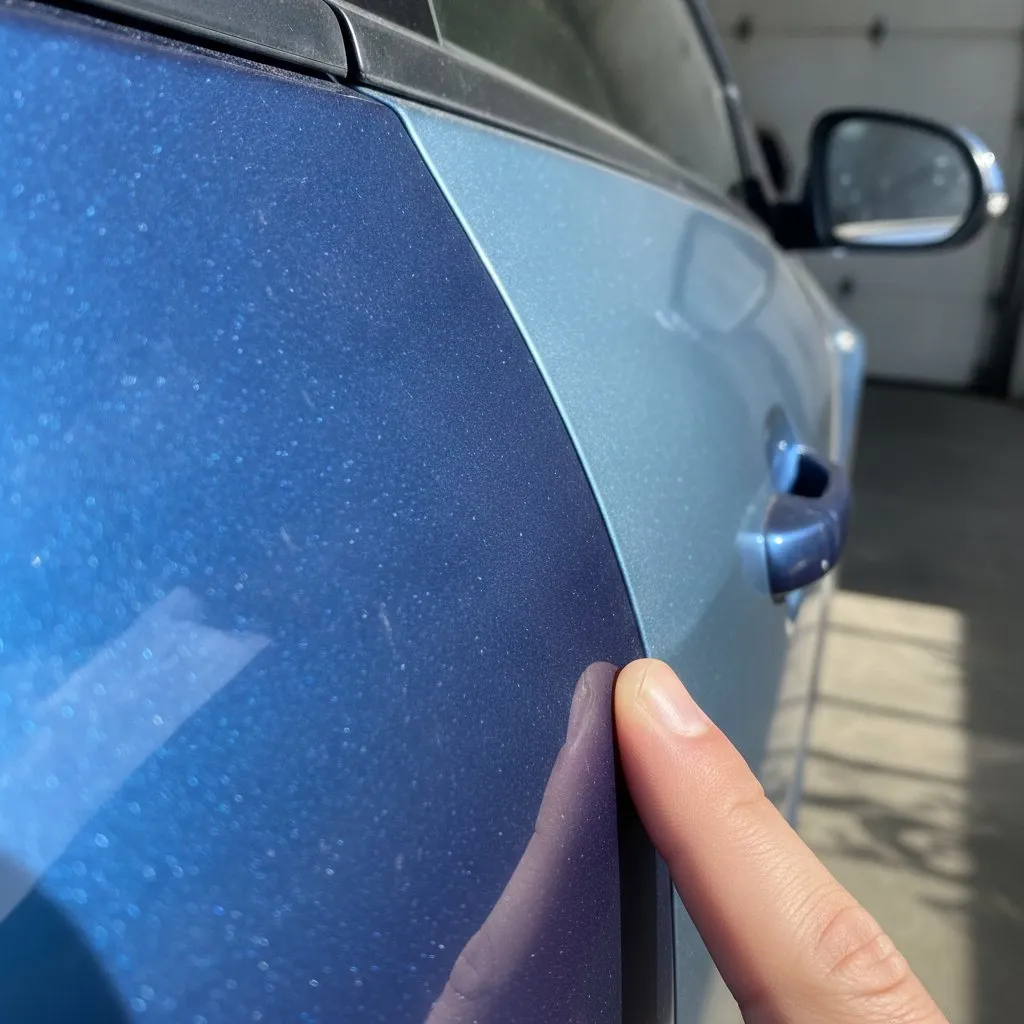 Detail of a resprayed panel