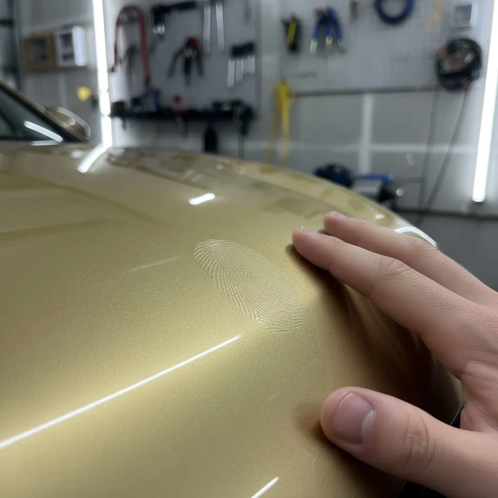 Detail of the color change