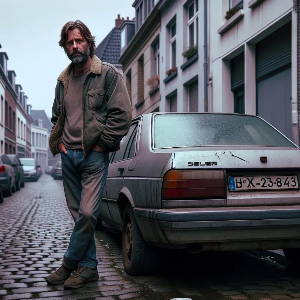 Een auto met zichtbare schade